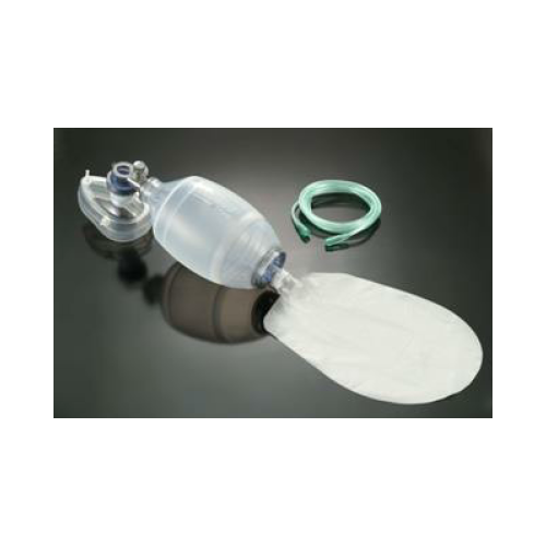 Pallone Silicone neonatale, reservoire, 1 maschera, valvola, tubo O2
