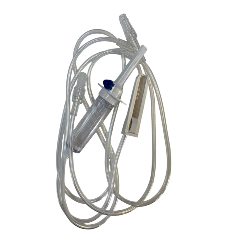 Set di infusione a gravità con punto iniezione Needle-free