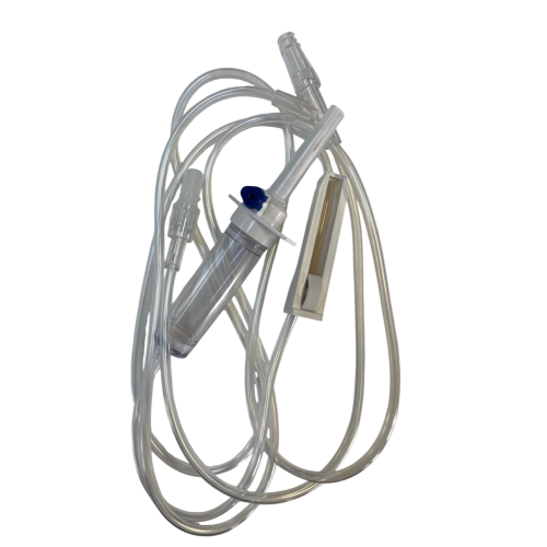 Set di infusione a gravità con punto iniezione Needle-free