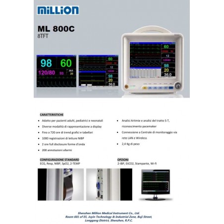Monitor multiparametrico da "8,4" pollici